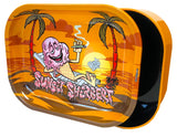 Best Buds Tin Stash Box & Rolling Tray - Sunset Sherbert