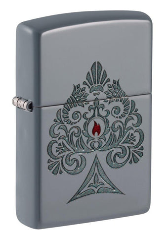 Zippo ''Ace With Flame'' Premium Metal Lighter