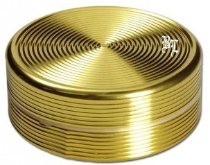 Black Leaf Aluminium 'Ripple' 2 Part Grinder - Gold - Puff Puff Palace