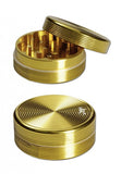 Black Leaf Aluminium 'Ripple' 2 Part Grinder - Gold - Puff Puff Palace