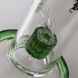 Black Leaf Blue Oil Bong/Dab Rig with Drum Percolator