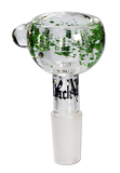 Green Sprinkled Glass Bong Bowl - Puff Puff Palace