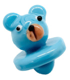 Black Leaf ''Bear'' Glass Carb Cap - Blue