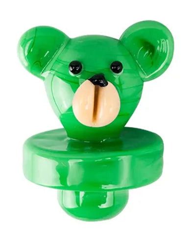 Black Leaf ''Bear'' Glass Carb Cap - Green
