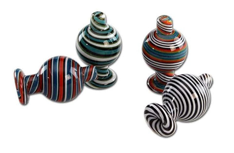 Black Leaf ''Spiral'' Carb Cap - 4-Pack Colour Mix