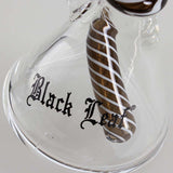 Black Leaf Oil Bong Dab Rig Black White