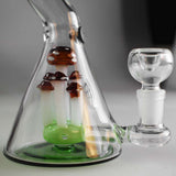 Black Leaf ''Toadstools'' Glass Bong Green