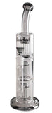 Black Leaf Triple 8-Arm Percolator Bong Grey