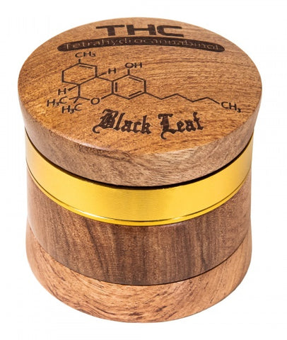 Black Leaf ''THC'' Wooden Grinder