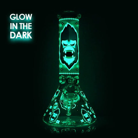 Black Sheep Glow in the Dark ''Yellow Gorilla'' Bong