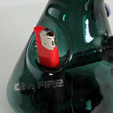 Blaze ''Fire/Ice'' Bong With Lighter Holder Green