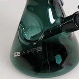Blaze ''Fire/Ice'' Bong With Lighter Holder Green