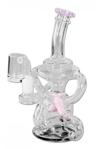 Blaze Dab Rig Recycler Bong Pink