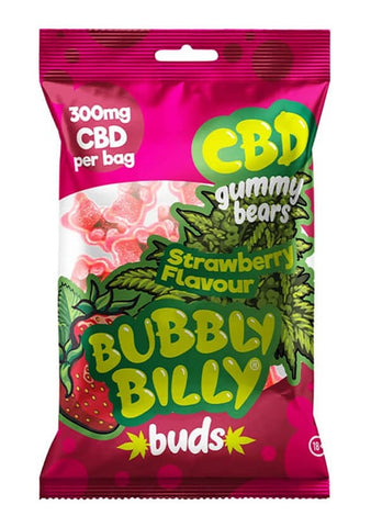 Bubbly Billy Buds CBD Gummy Bears 300 mg - Strawberry