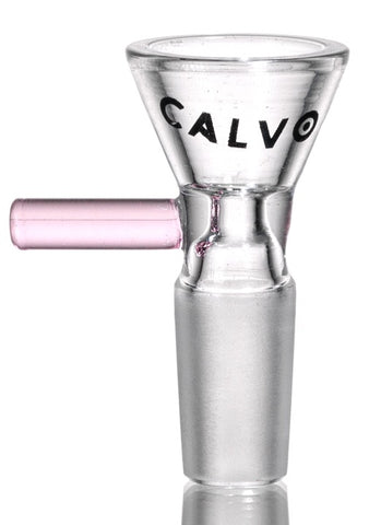 Calvo Glass Bong Bowl With Handle Pink (14mm)