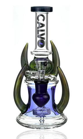 Calvo ''Black Horn'' Recycler Bong Blue/Black