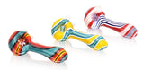 Calvo ''Thick Spoon'' Glass Smoking Pipe - Yellow/Blue