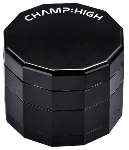 Champ High ''Dodecagon'' Metal 4-Part Herb Grinder 50mm - Black