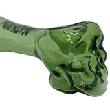 Death Row Records ''Skull'' Small Glass Smoking Pipe - Green