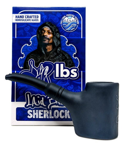 Dogg Lbs ''Laidbacc Sherlock'' Sand Blasted Glass Pipe