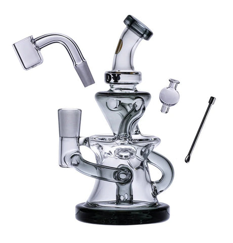 Goody Glass ''Miss Swiss'' Mini Dab Rig - Smoke