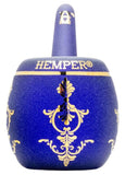 Hemper ''Jeweled Egg'' Glass Sherlock Hand Smoking Pipe Blue