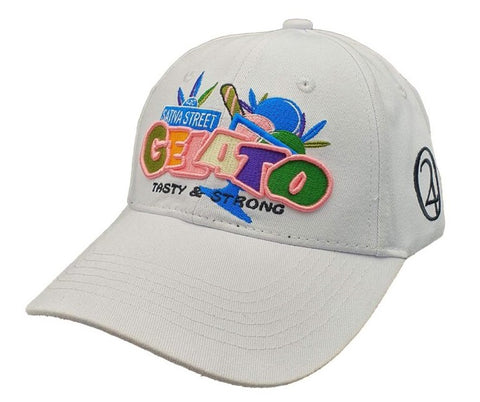 Lauren Rose ''Gelato'' Strapback Designer Hat White
