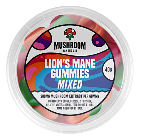 Mushroom Bakehouse Lion's Mane Gummies 200mg - Mixed
