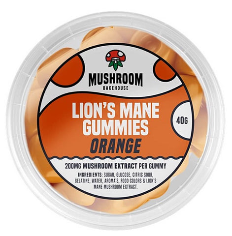 Mushroom bakehouse Lion's Mane Gummies 200mg - Orange