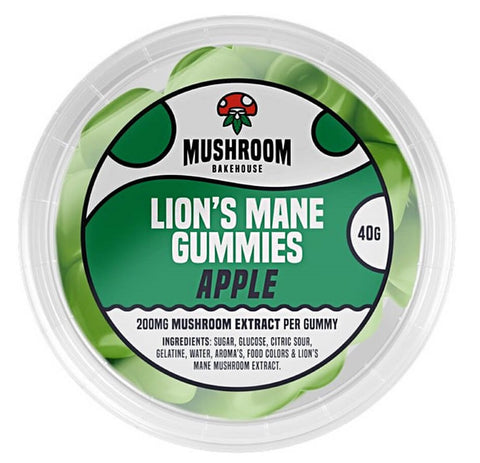 Mushroom Bakehouse Lion's Mane Gummies 200mg - Apple