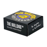 The Bulldog White Glass Ashtray