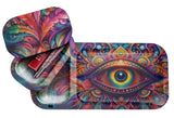 V-Syndicate ''Duotray'' Metal Rolling Tray With Stash Box - Eye