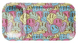 V-Syndicate ''Duotray'' Metal Rolling Tray With Stash Box - Smiley