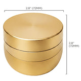 V-Syndicate ''Gridlock'' Large Toothless Herb Grinder 72mm - Gold
