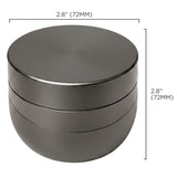 V-Syndicate ''Gridlock'' Large Toothless Herb Grinder 72mm - Gunmetal