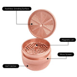 V-Syndicate ''Gridlock'' Large Toothless Herb Grinder 72mm - Rose Gold