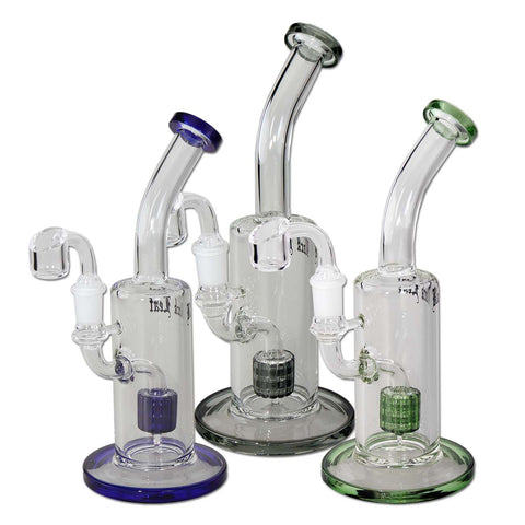 Black Leaf Blue Oil Bong/Dab Rig with Drum Percolator • Buy Now • Free  Shipping