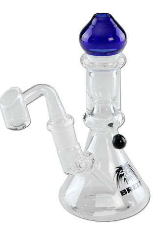 Breit Oil Bong With Banger - Clear/Blue - Puff Puff Palace