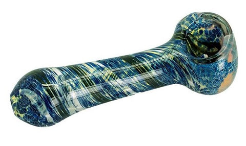 Colour Changing Glass Pipe - Black/Blue