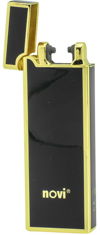 Novi Motion Plasma Lighter Black With Gold Edges