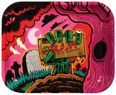 RAW Metal Rolling Tray Large - Zombie (27,5 x 34,5 cm)