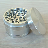 Aluminium Grinder 4 parts 55mm - Silver - Puff Puff Palace